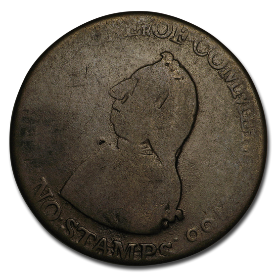 1766 William Pitt Token Halfpenny Good 1766 William Pitt Token Halfpenny Good
